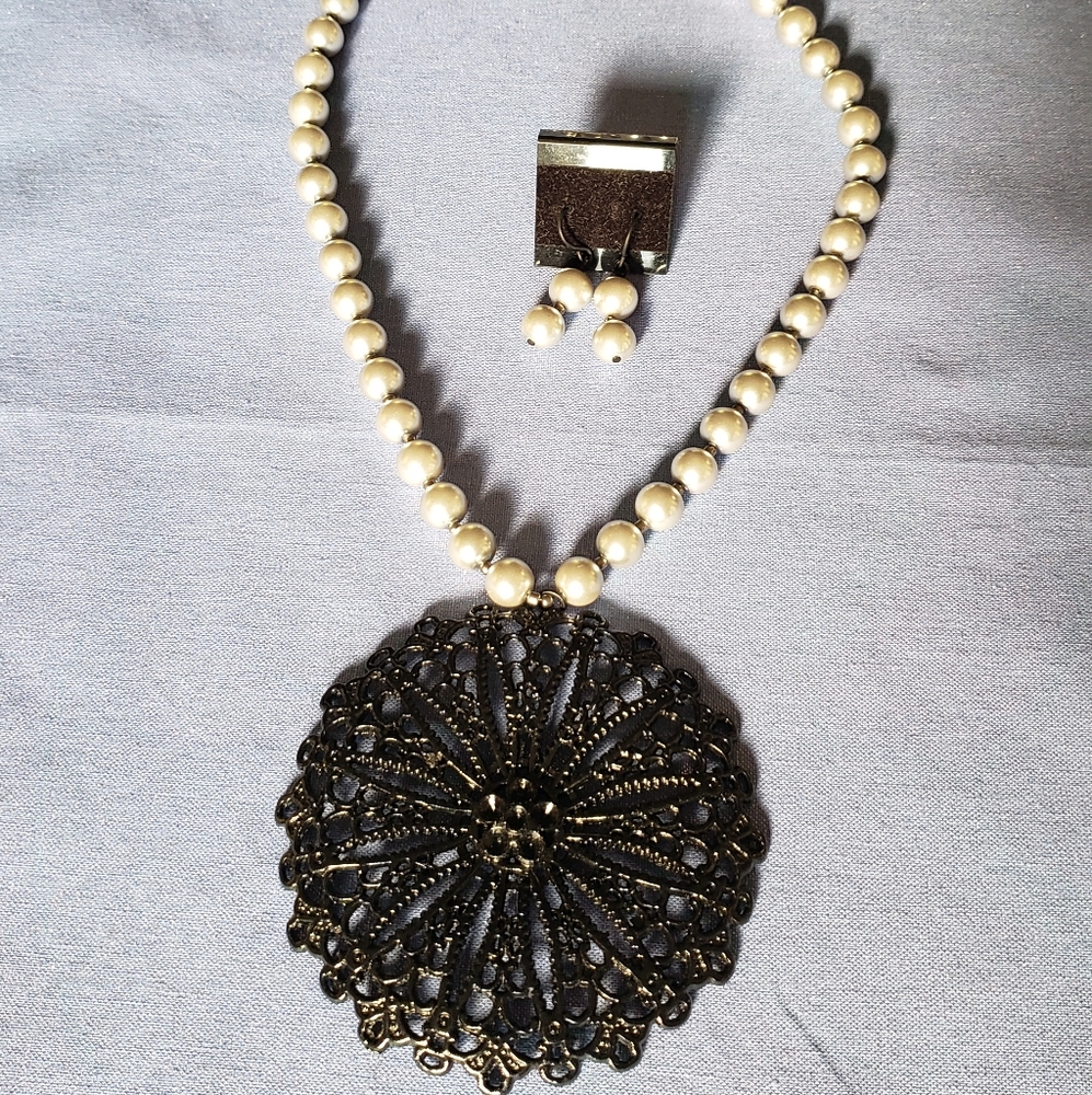 Statement Necklace and Earrings